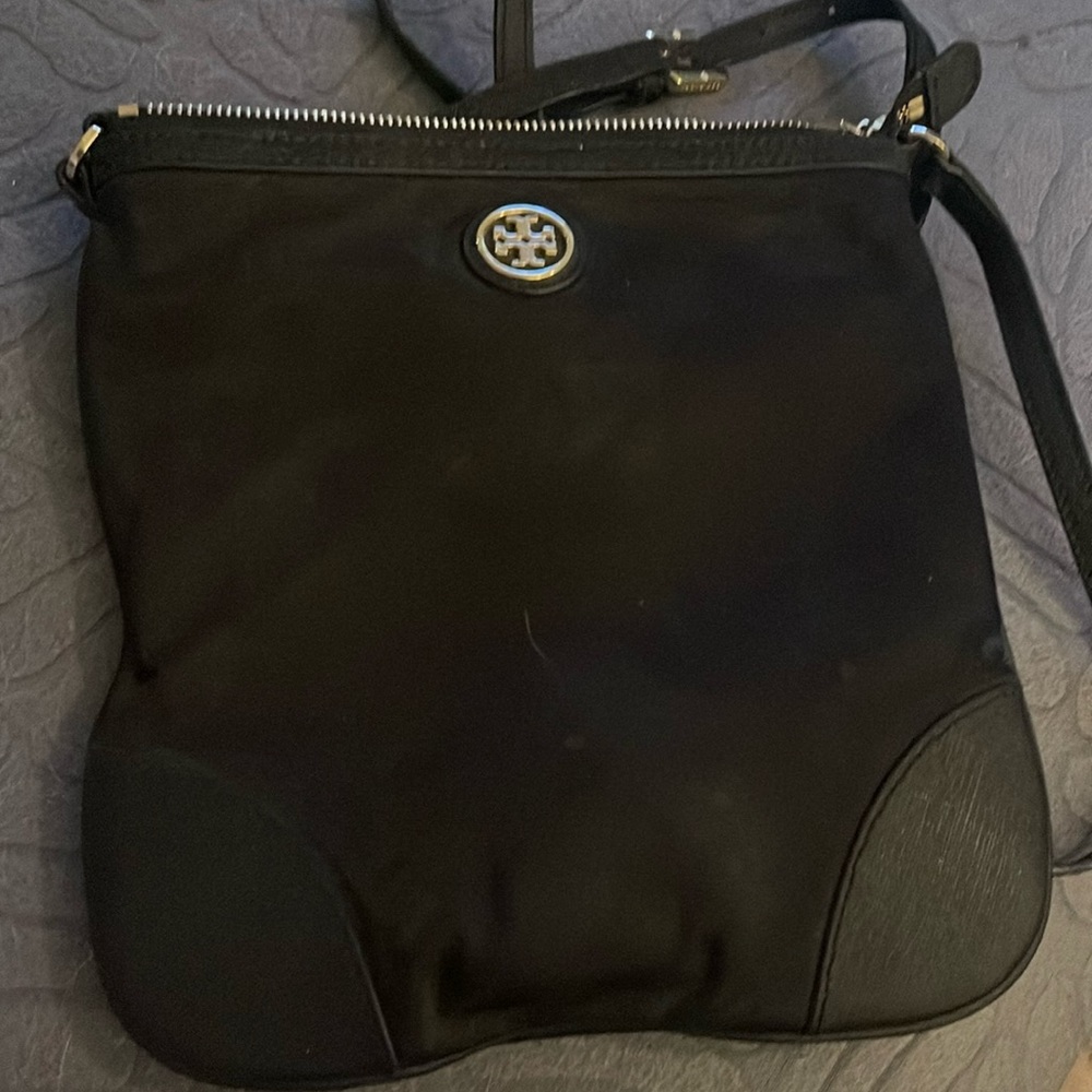 Authentic Tory Burch Microfiber crossbody